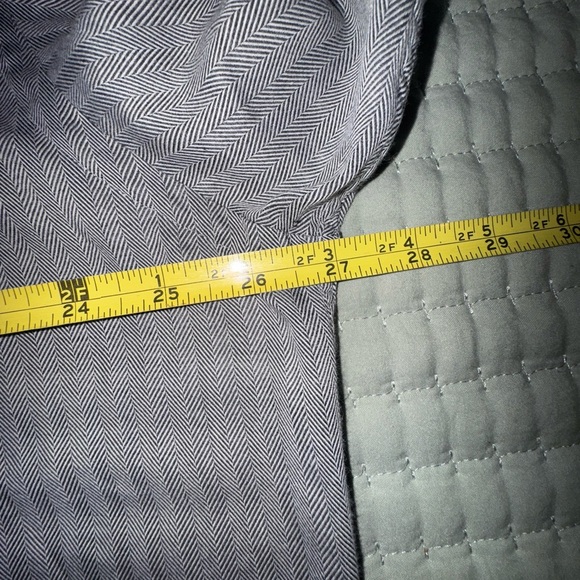 Thomas Dean Button Up Shirt Men’s Grey white Cross weave Long Sleeves size XL - Picture 3 of 11